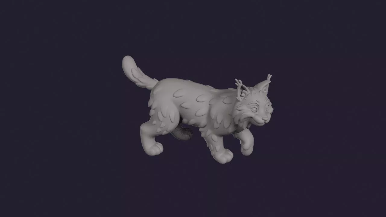 Eurasian Lynx 3D print model