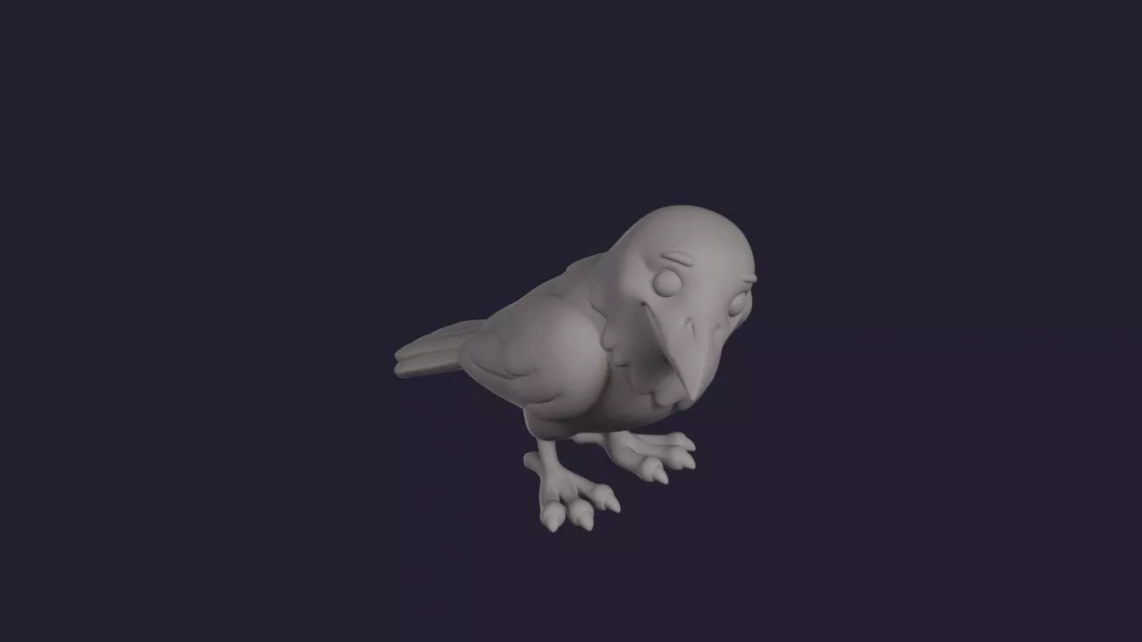 Crow Figurine 3D print model