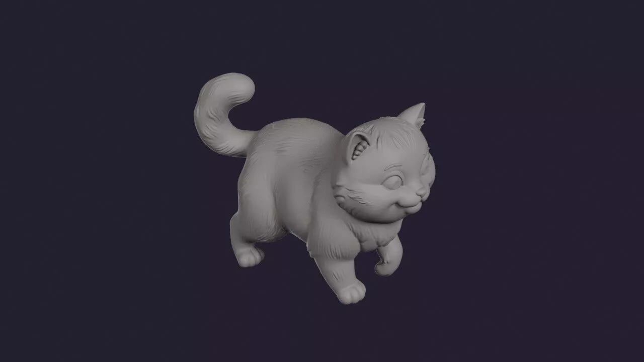 Cat Figurine Free 3D print model