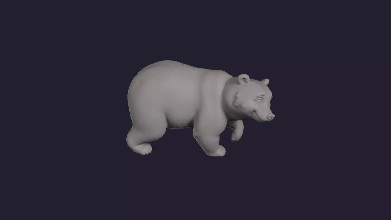 Bear Figurine 3D print model