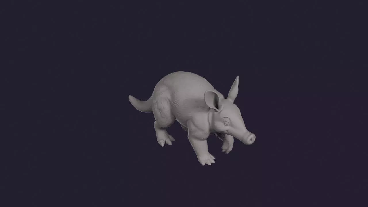 Aardvark 3D print model