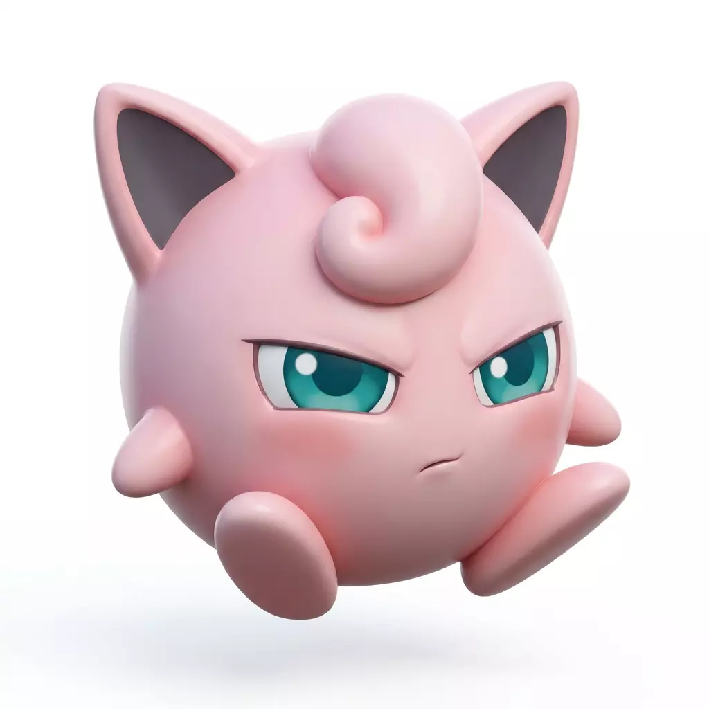 Pokemon Jigglypuff Cute 3D Printable STL 3D print model