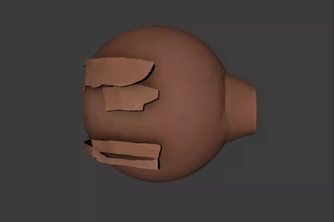 Red Spherical Object Free 3D model