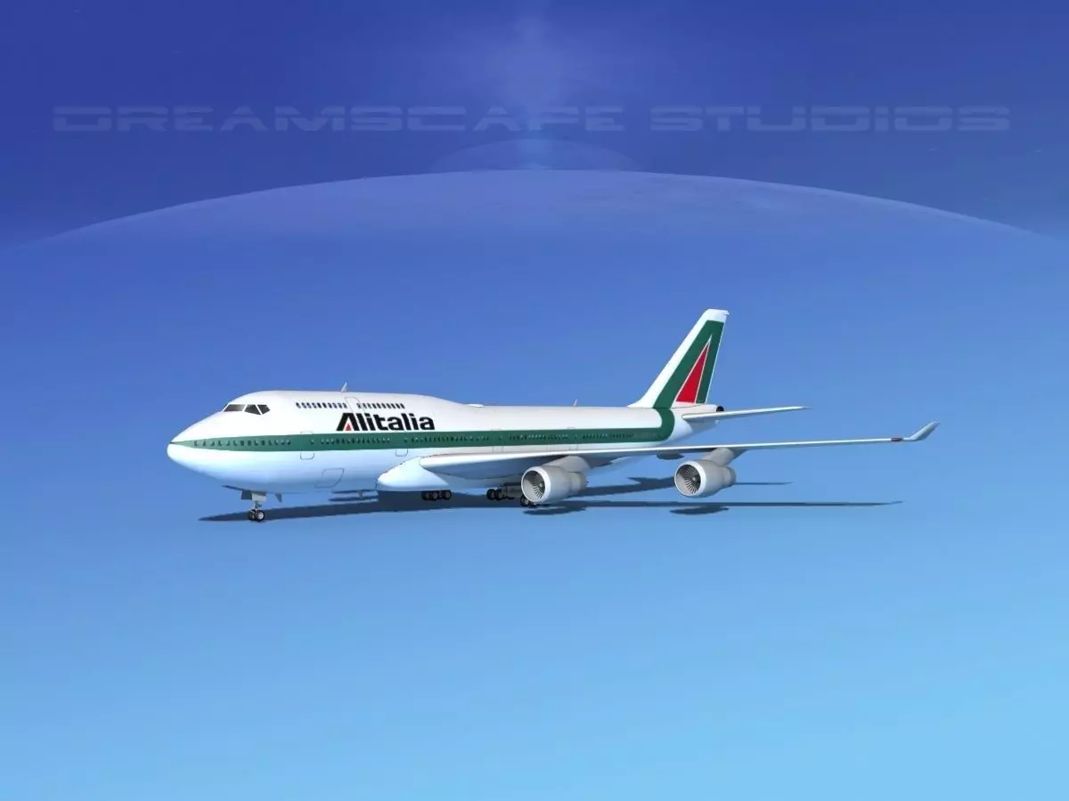 Boeing 747-400 Alitalia 3D model