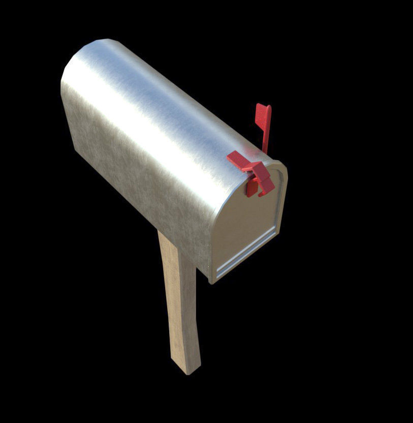 Mailbox - PBR - Textured Low-poly 3D model_3
