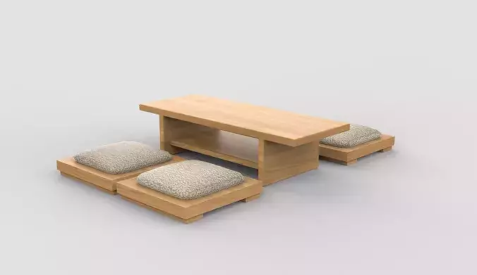 Japanese low table 3D model