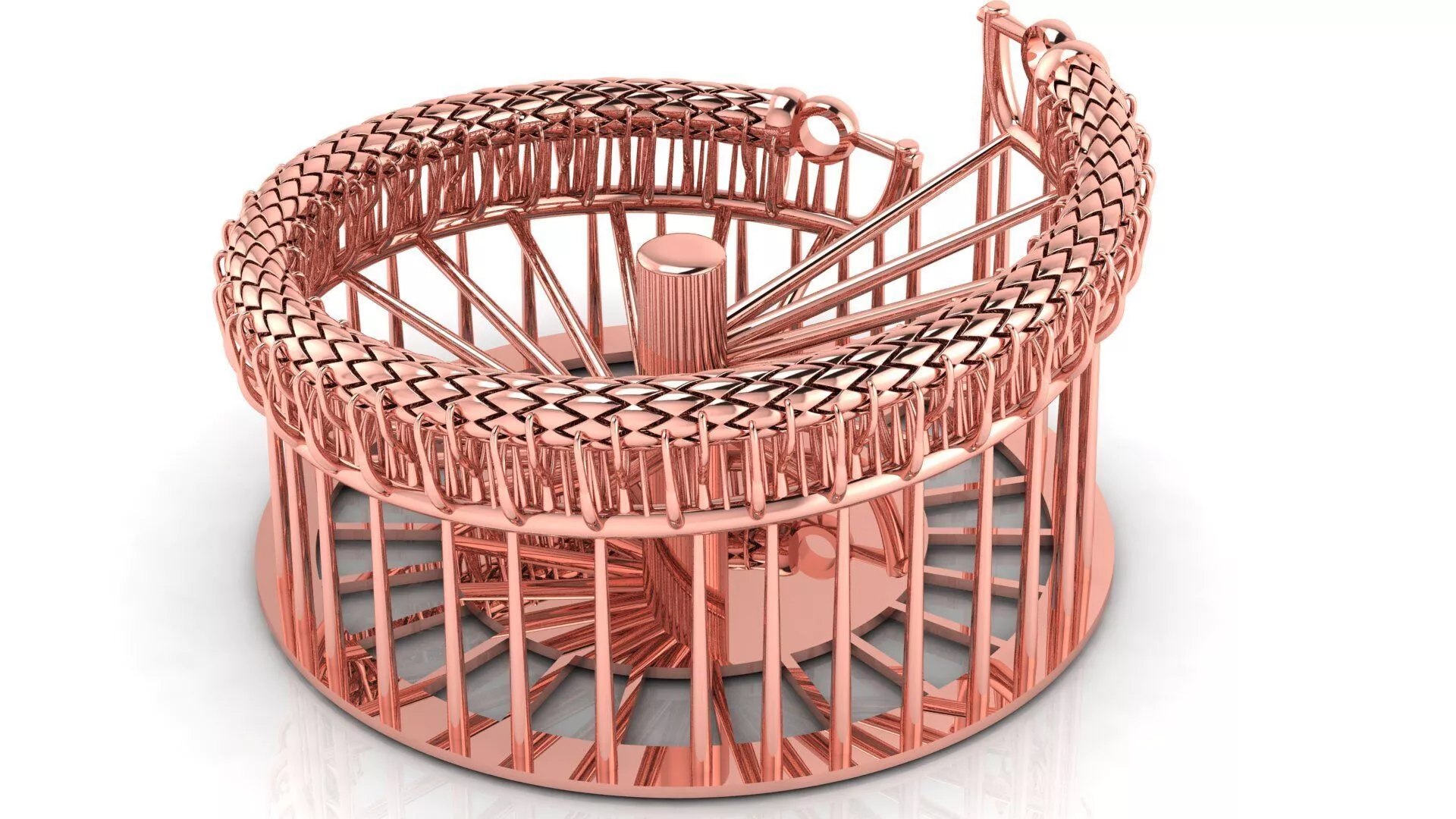 6MM Spiral Braided Hinge Bracelet 3D Pre-Supported 3D print model