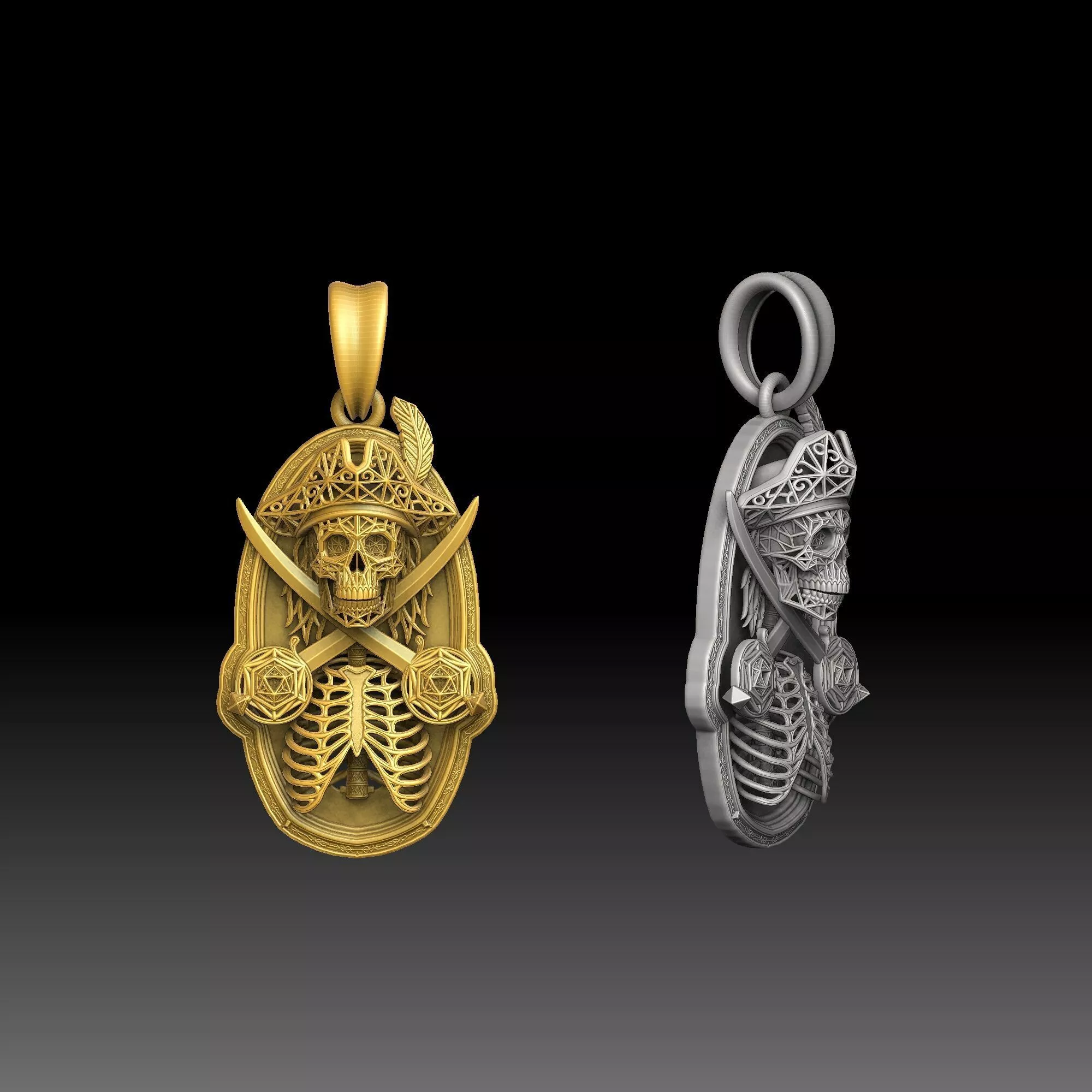 Esoteric Geometry- one inch pendant 3D print model