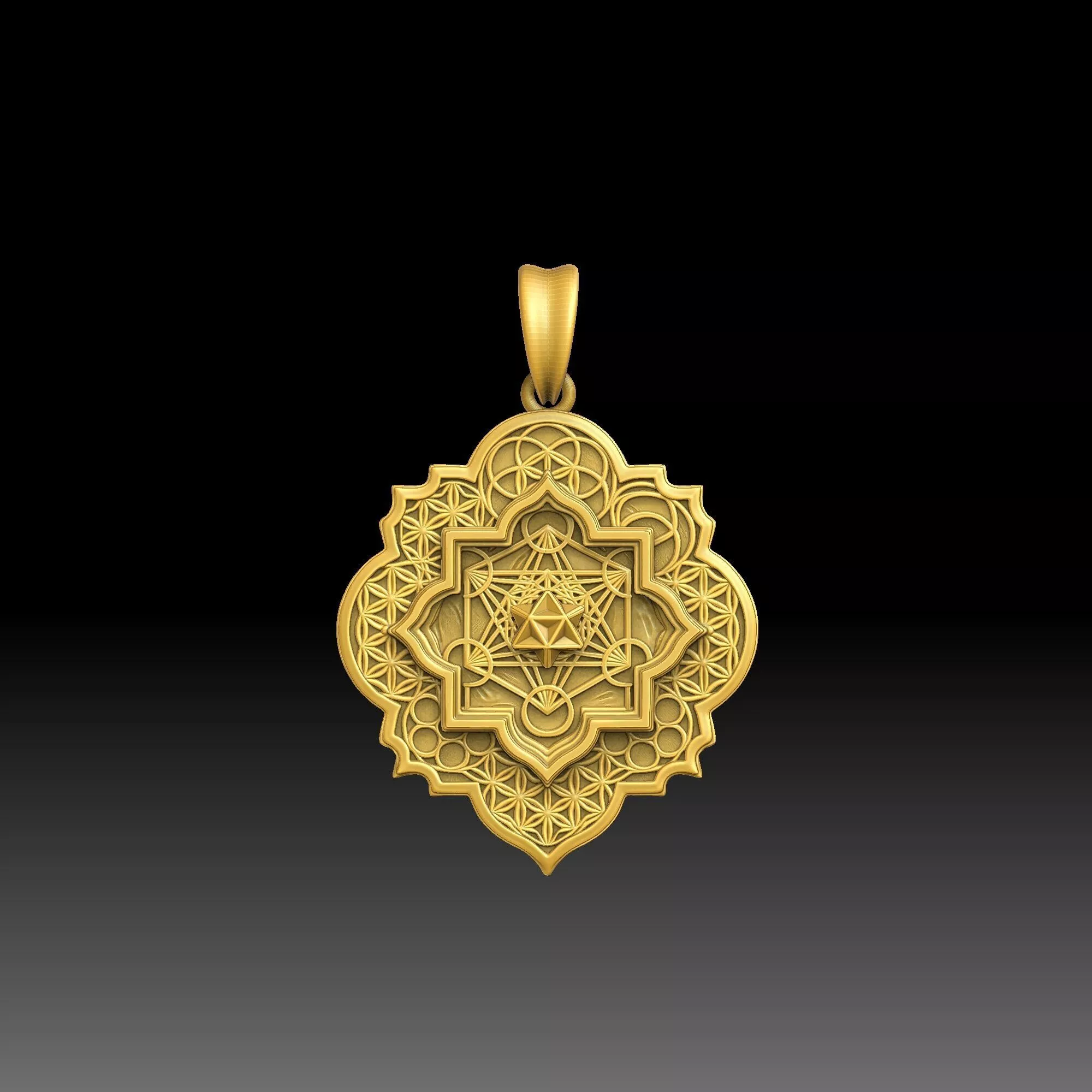 Esoteric Geometry- one inch pendant Free 3D print model