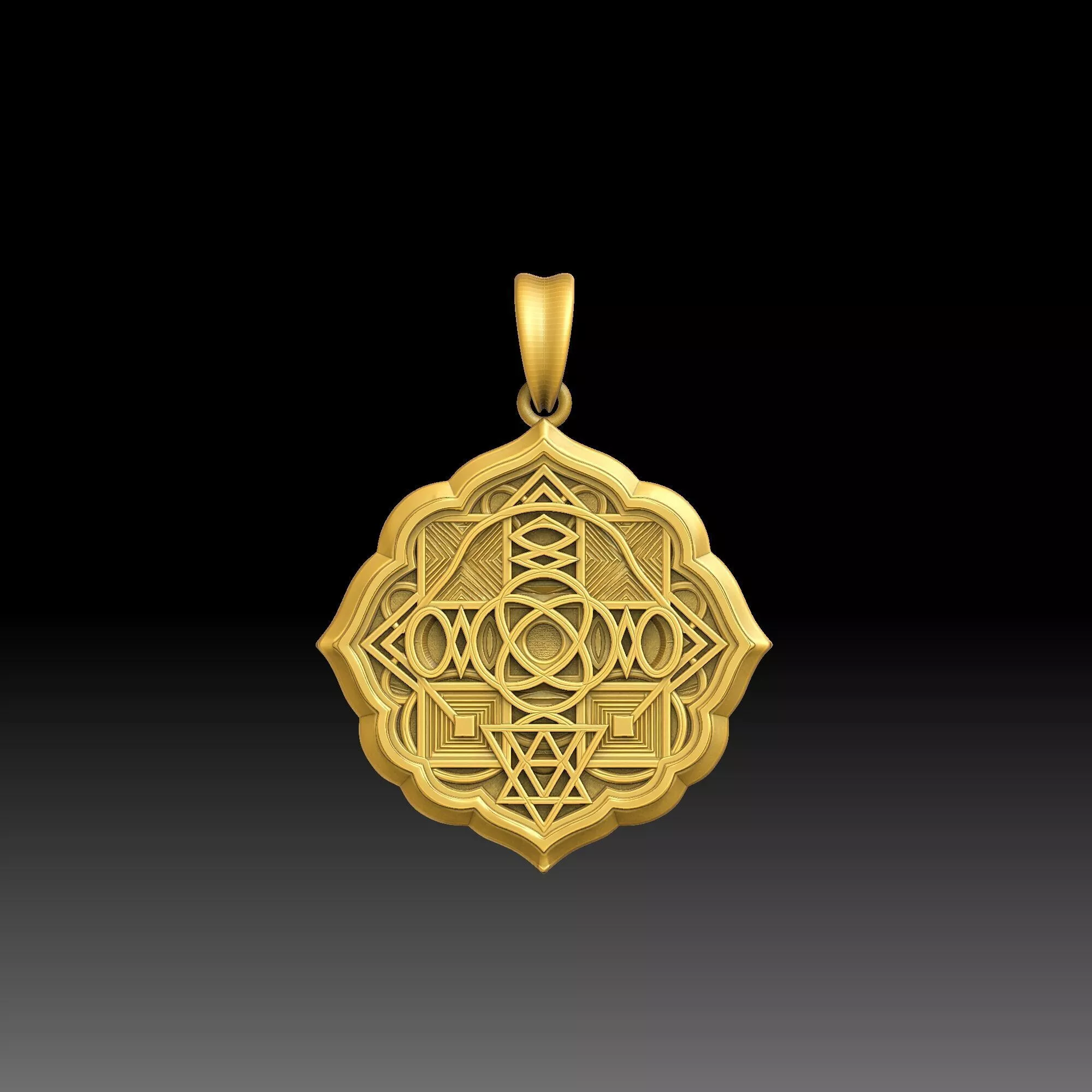 Esoteric Geometry- one inch pendant 3D print model