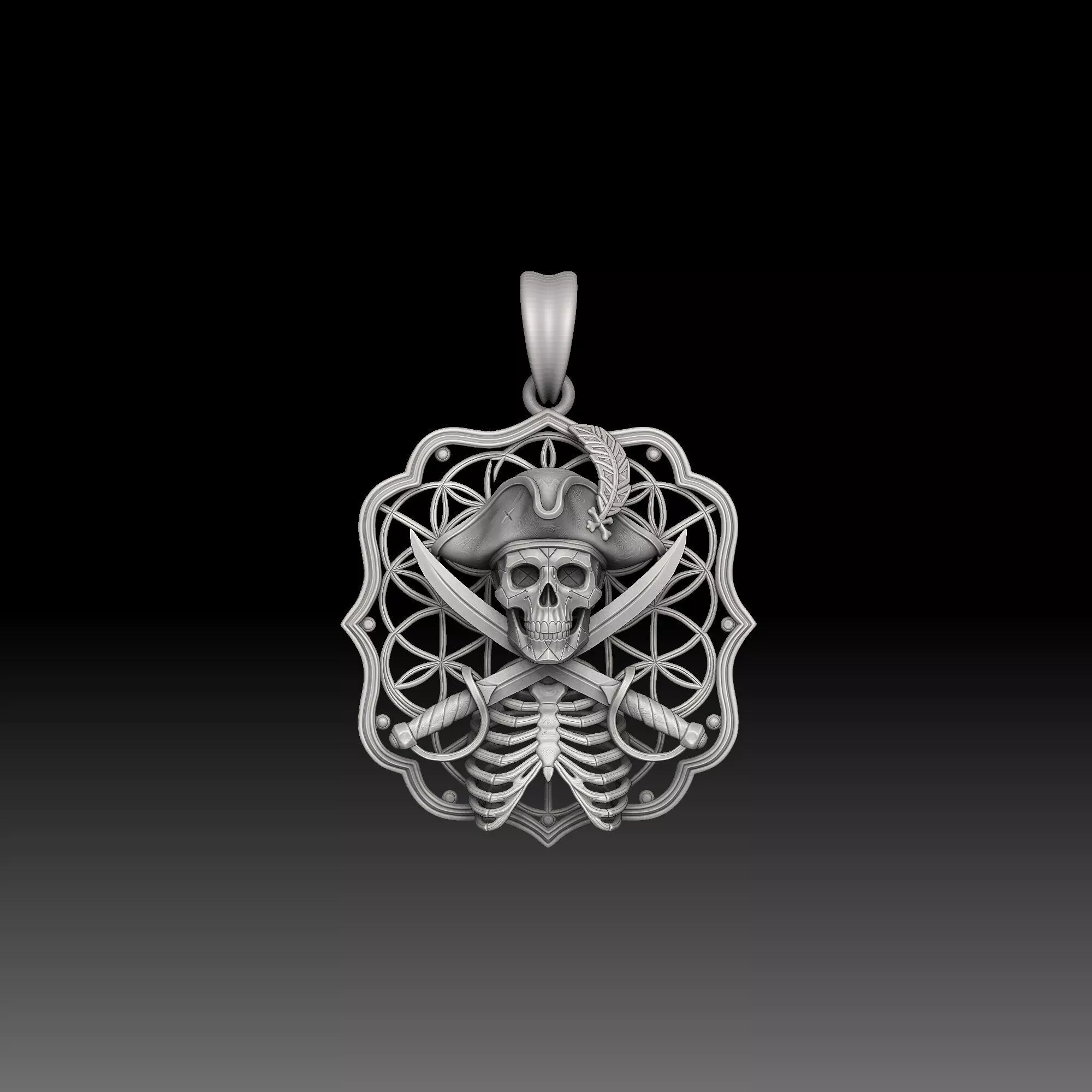 Esoteric Geometry- one inch pendant 3D print model