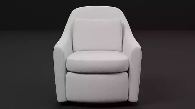 Modern Armchair and Swivel Chair Collection 01 - 10 Variant Pack Low-poly 3D model 6