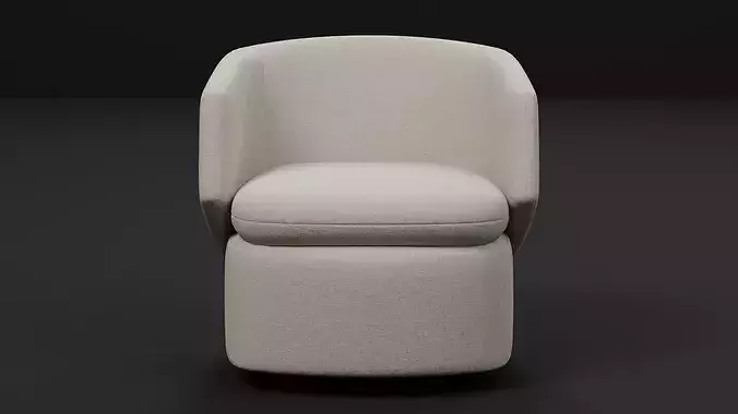 Modern Armchair and Swivel Chair Collection 01 - 10 Variant Pack Low-poly 3D model 5