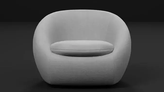 Modern Armchair and Swivel Chair Collection 01 - 10 Variant Pack Low-poly 3D model 4
