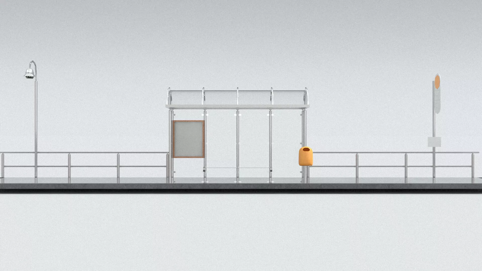laos Bus Stop 3D model