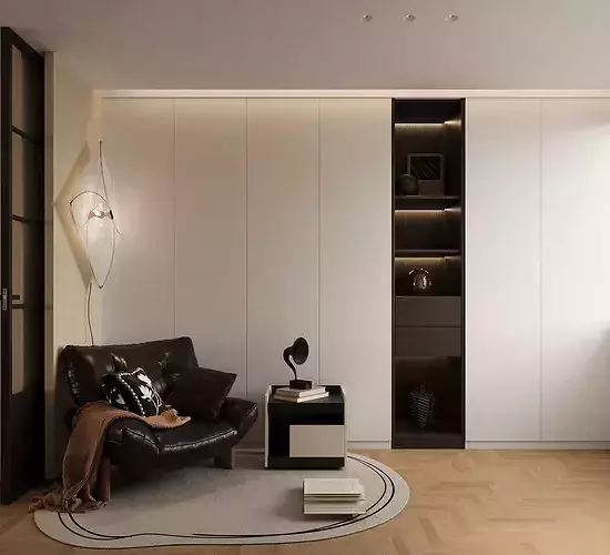 mid century modern Bedroom Vintage Bedroom Master Bedroom 3D model 6