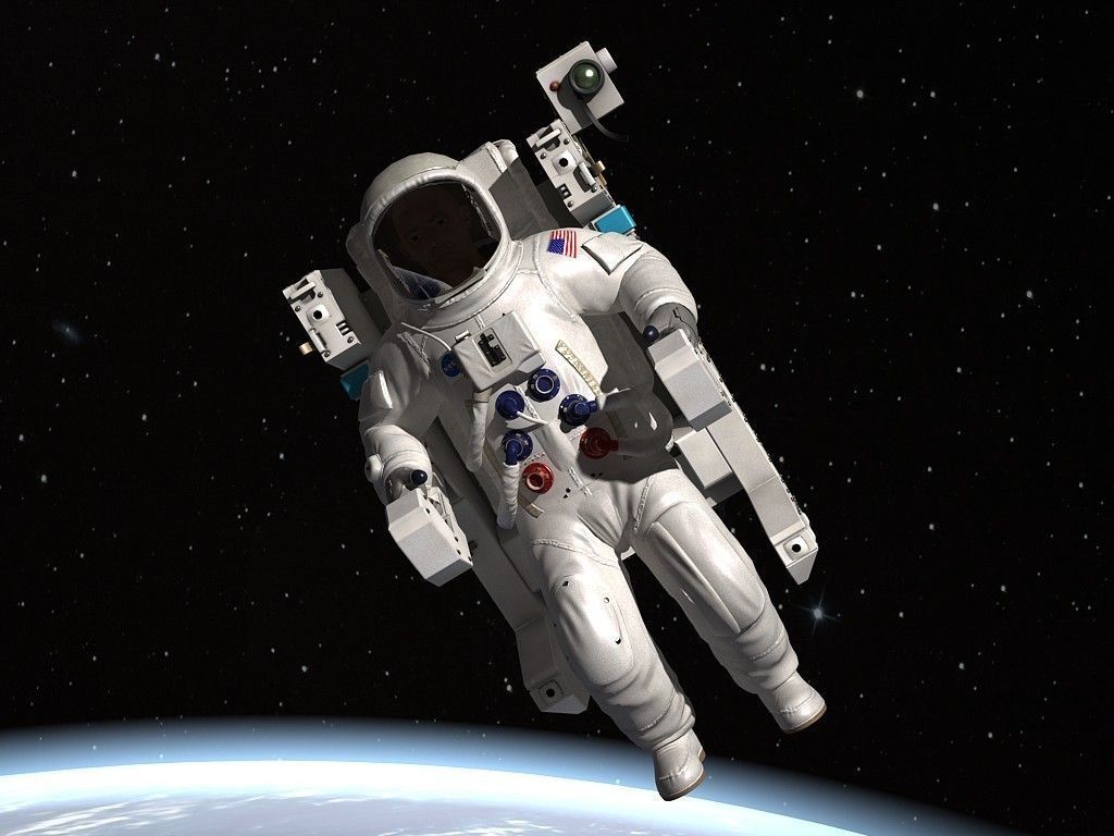NASA MMU Astronaut with backpack 3D model_1
