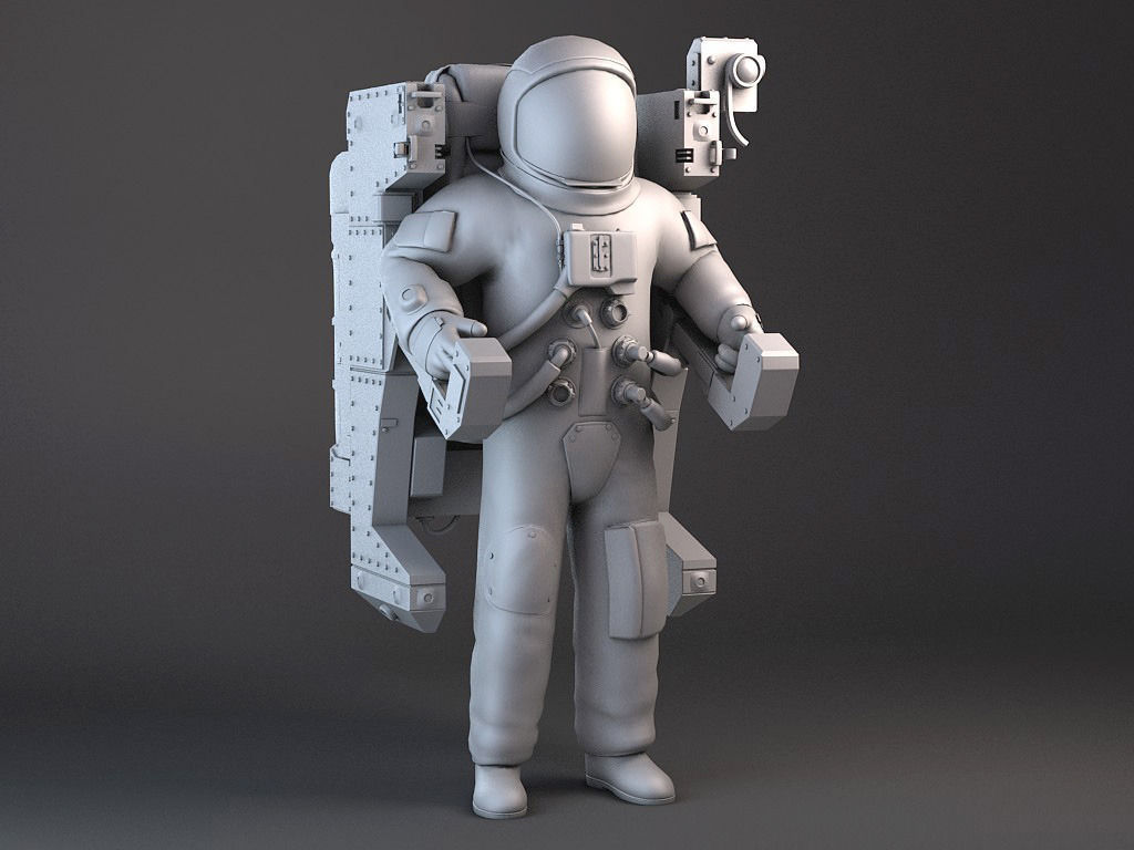 NASA MMU Astronaut with backpack 3D model_8