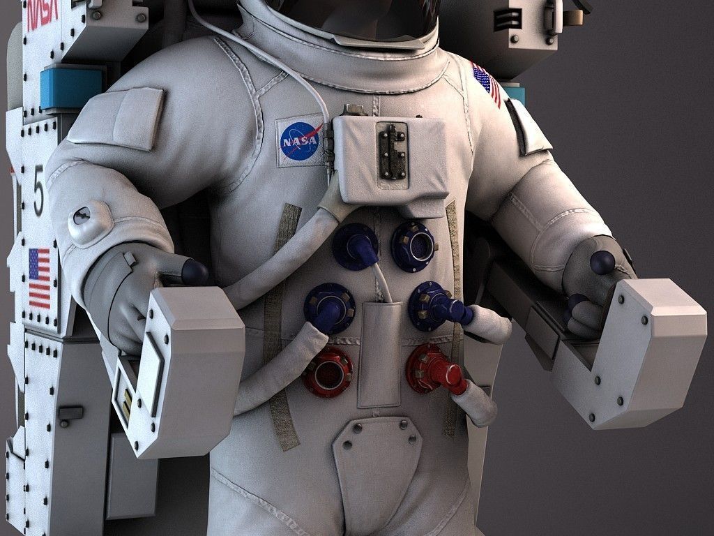 NASA MMU Astronaut with backpack 3D model_3