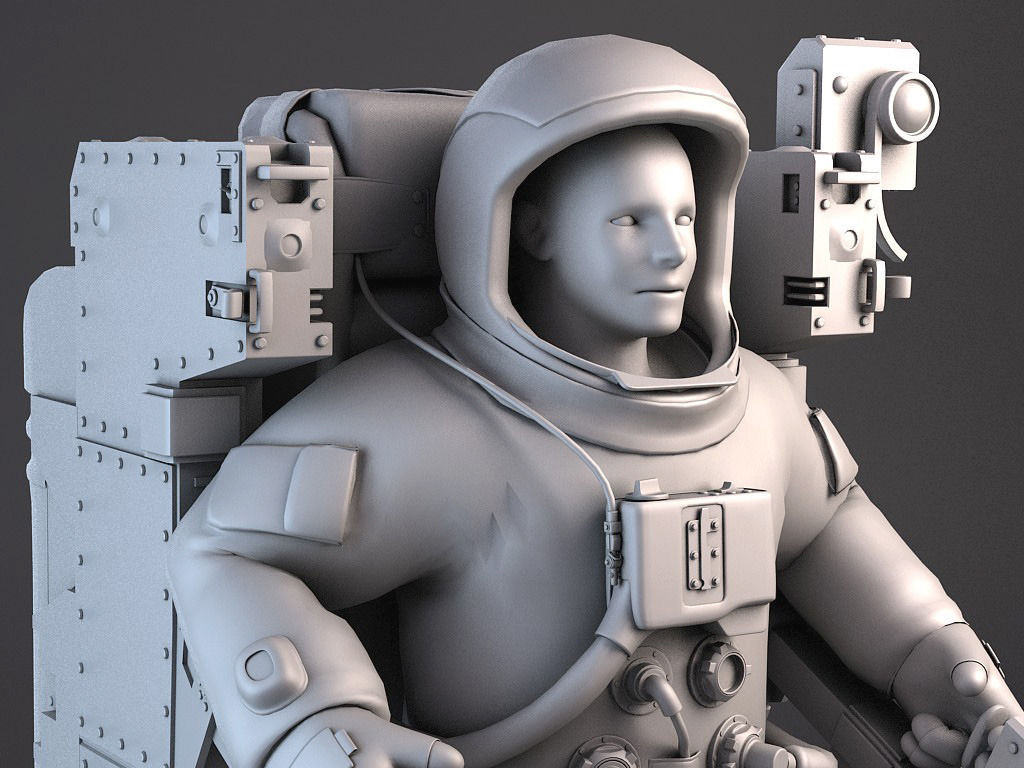 NASA MMU Astronaut with backpack 3D model_11