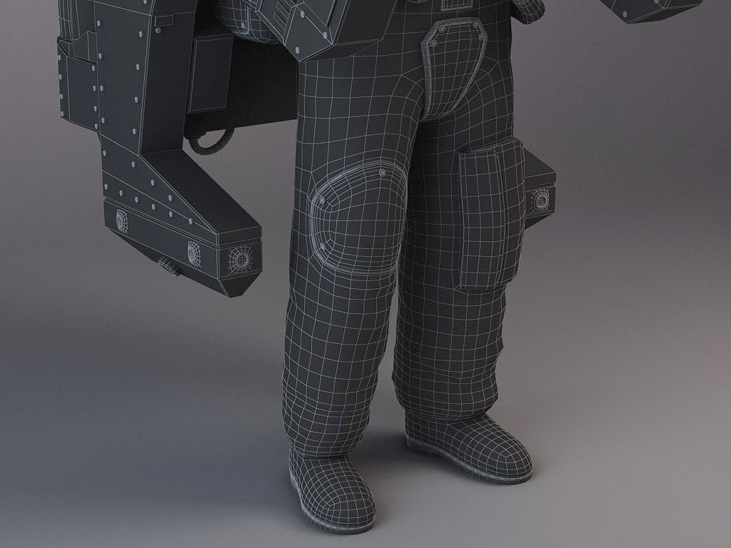 NASA MMU Astronaut with backpack 3D model_18