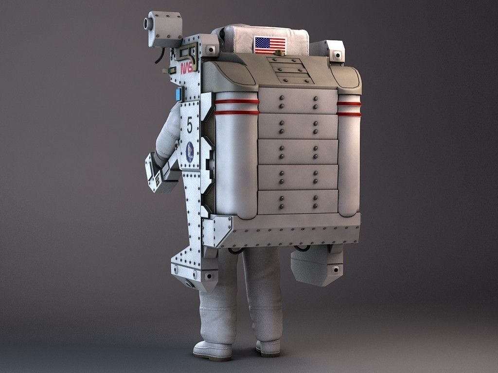 NASA MMU Astronaut with backpack 3D model_12