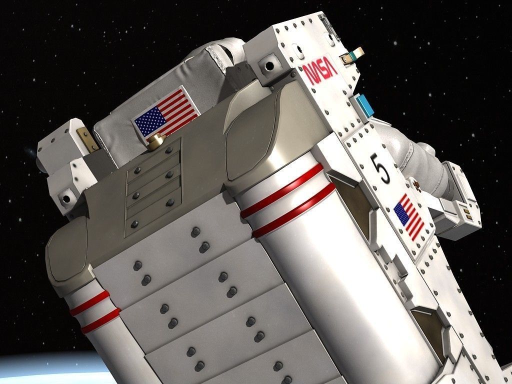 NASA MMU Astronaut with backpack 3D model_7