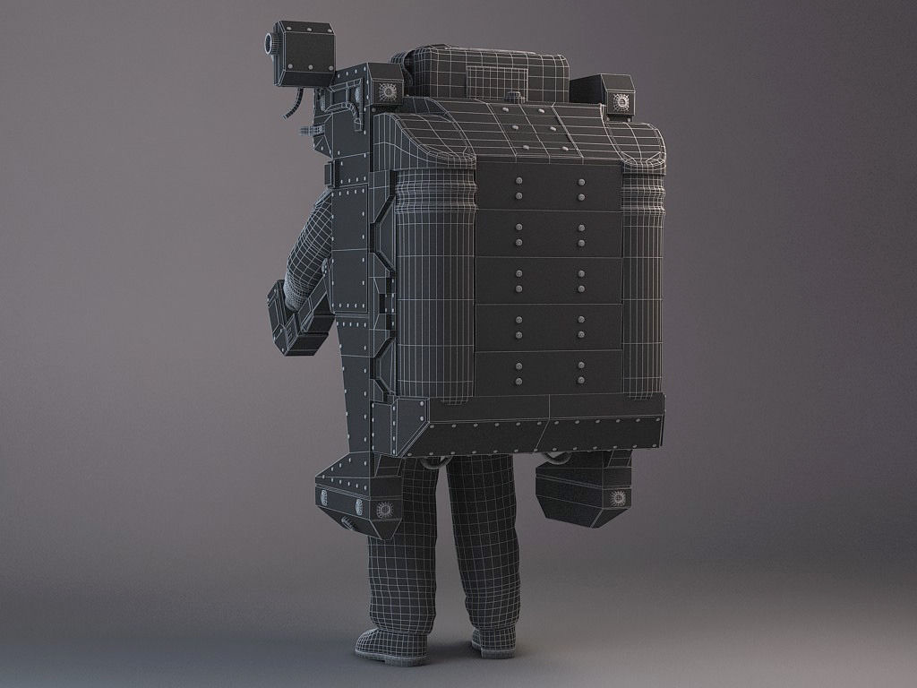 NASA MMU Astronaut with backpack 3D model_17