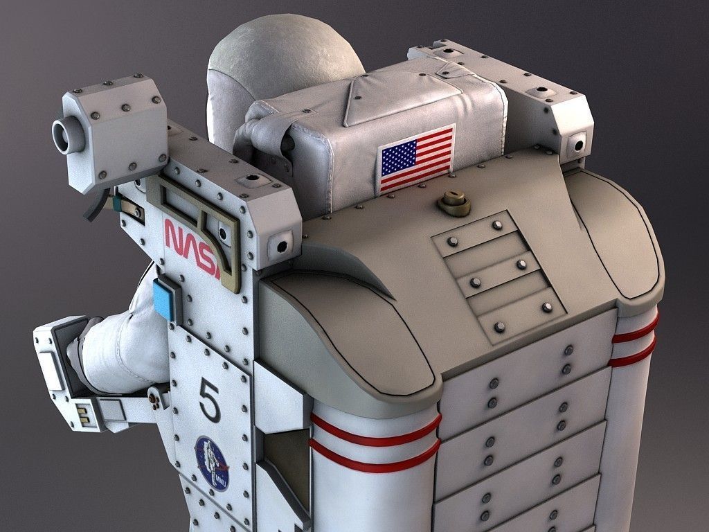 NASA MMU Astronaut with backpack 3D model_4