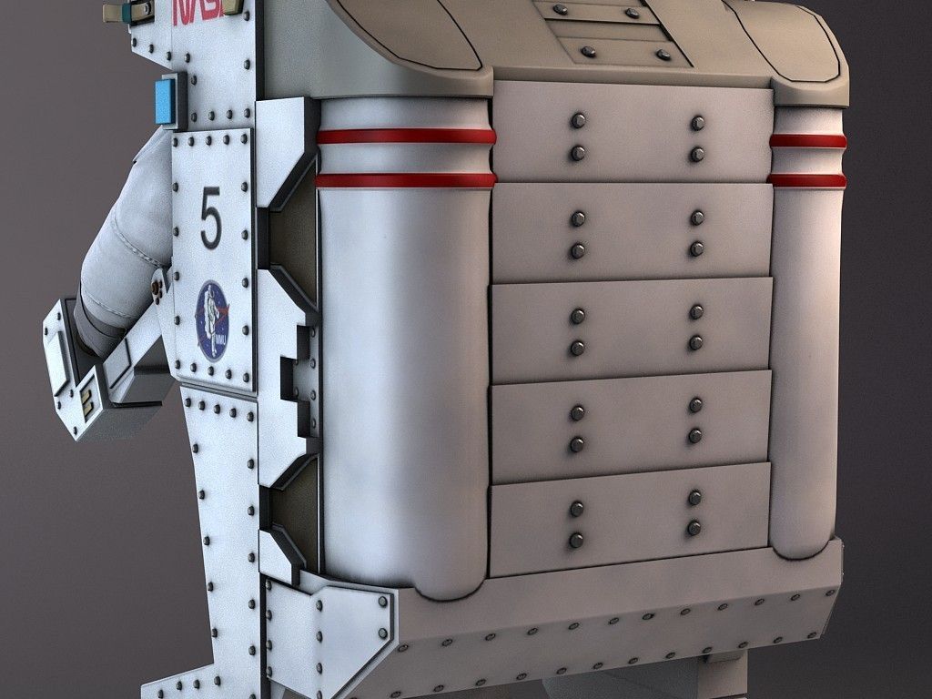 NASA MMU Astronaut with backpack 3D model_15