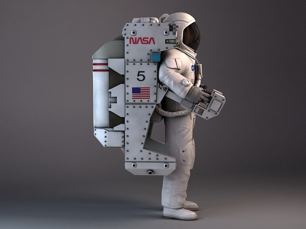 NASA MMU Astronaut with backpack 3D model_14