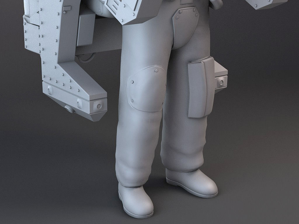 NASA MMU Astronaut with backpack 3D model_9