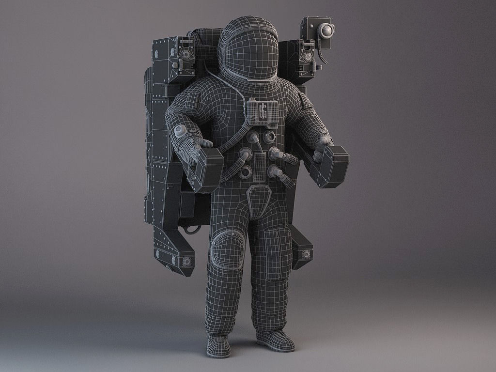 NASA MMU Astronaut with backpack 3D model_16