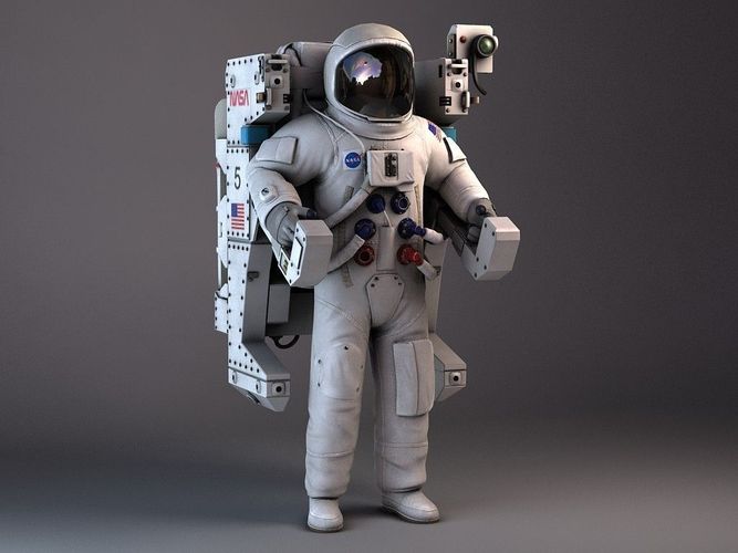 NASA MMU Astronaut with backpack 3D model
