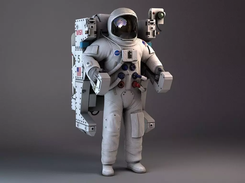 NASA MMU Astronaut with backpack 3D model_0