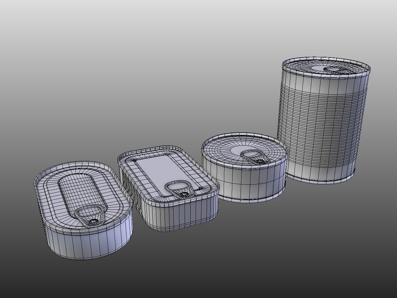 Tin Can Set 3D model_5