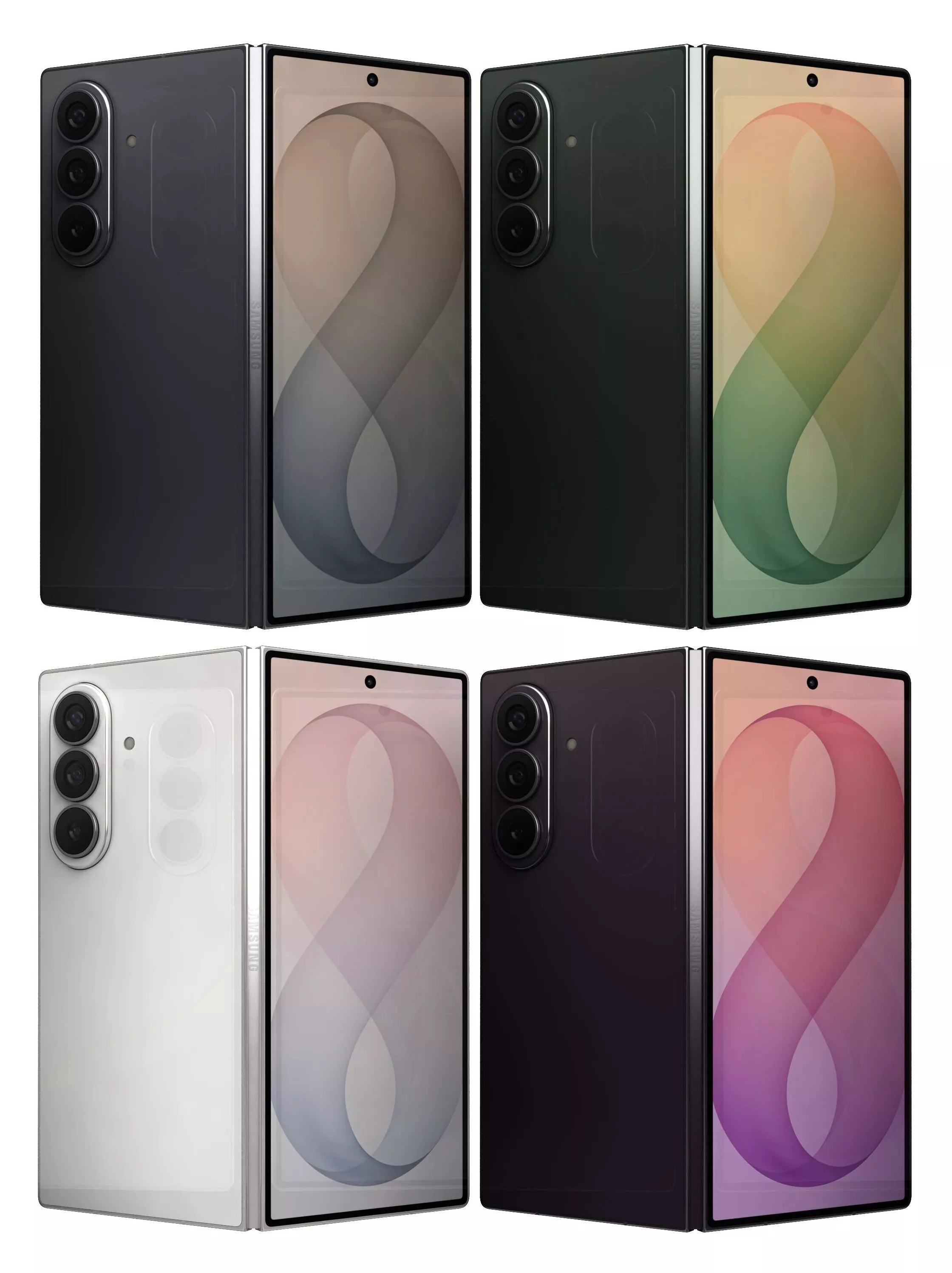 Samsung Galaxy Z Fold8 Ultra All Colors 3D model