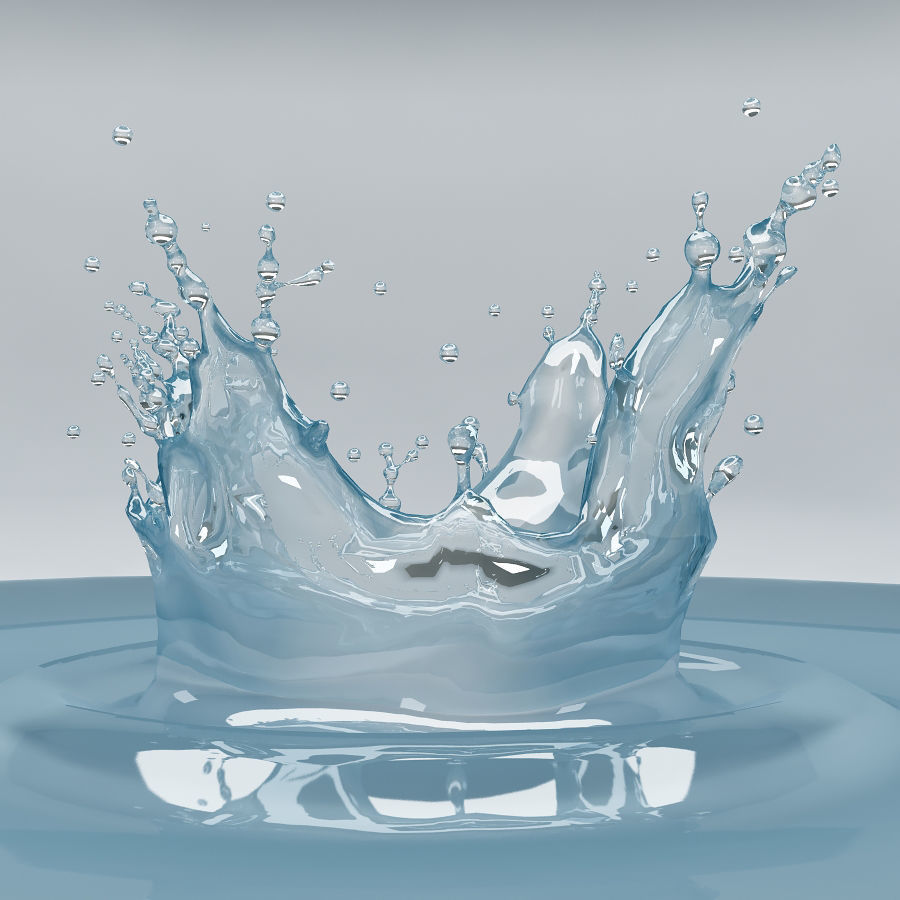 Splash 16 water 3D model_5