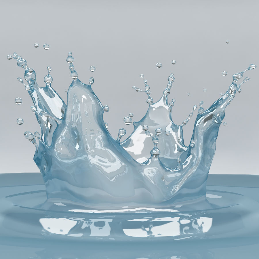 Splash 16 water 3D model_3