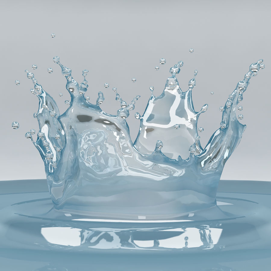Splash 16 water 3D model_8