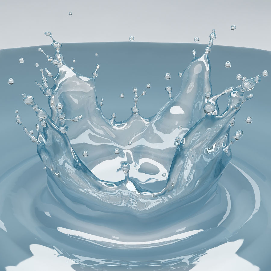 Splash 16 water 3D model_1