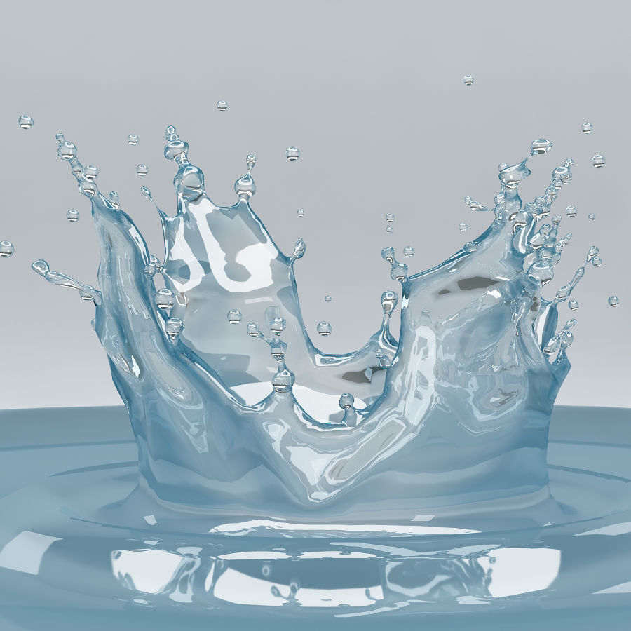 Splash 16 water 3D model_6