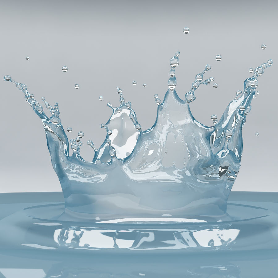 Splash 16 water 3D model_2