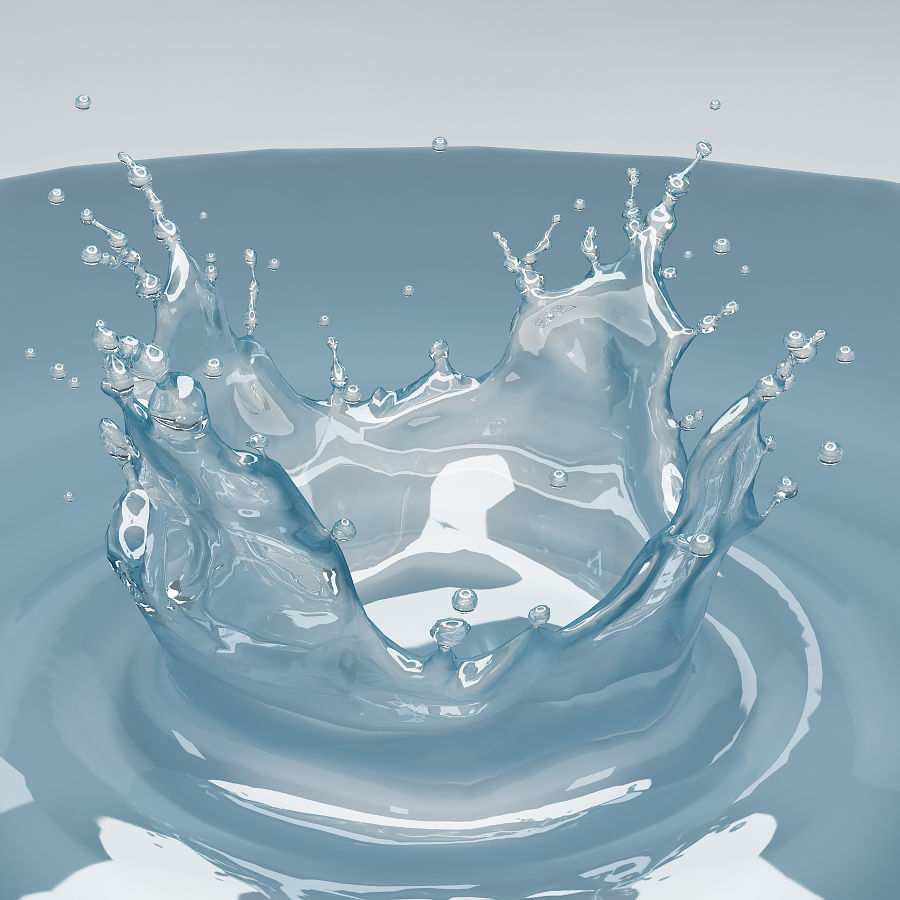 Splash 16 water 3D model_4