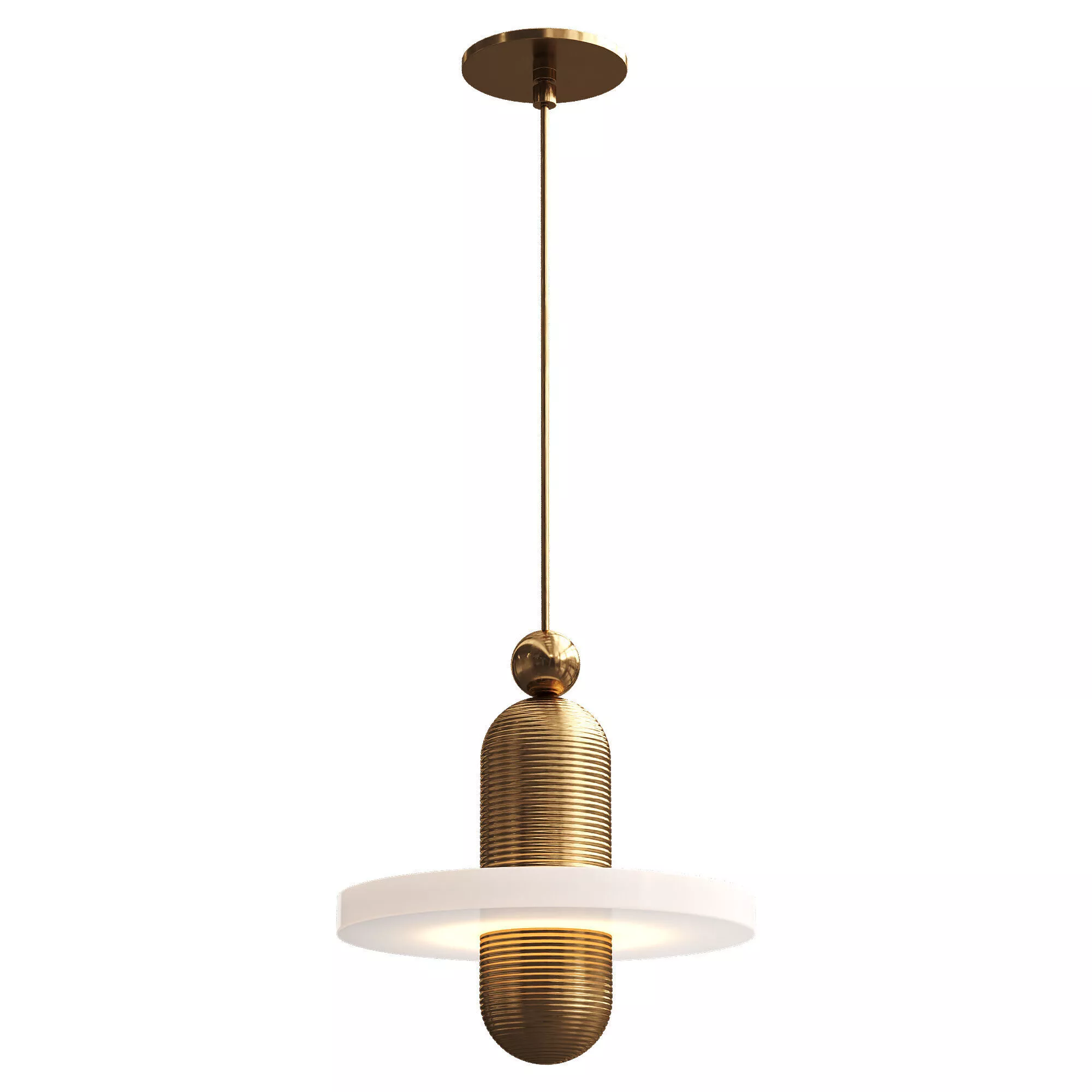 Alabaster Comet Pendant Lamp Low-poly 3D model