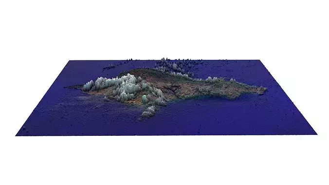 Oahu Island 3D model 2