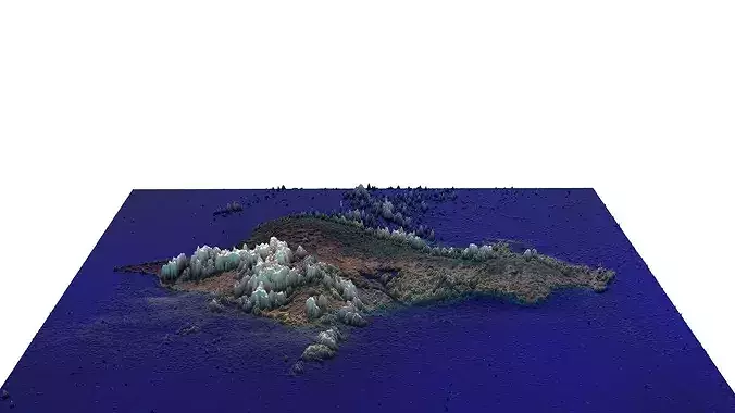 Oahu Island 3D model