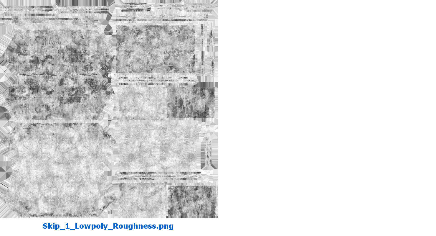 Skip 1 Lowpoly metal storage box Low-poly 3D model_7