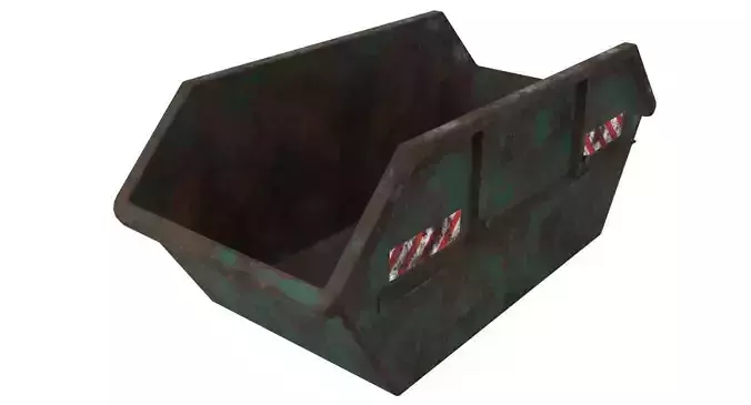 Skip 1 Lowpoly metal storage box