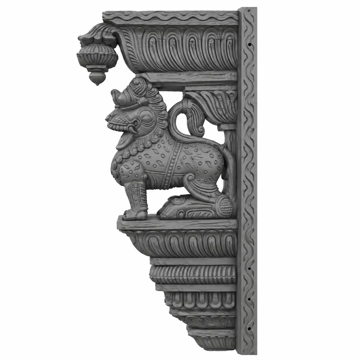 Yali Lion Wall Bracket 3D print model